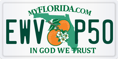 FL license plate EWVP50