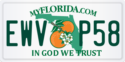 FL license plate EWVP58