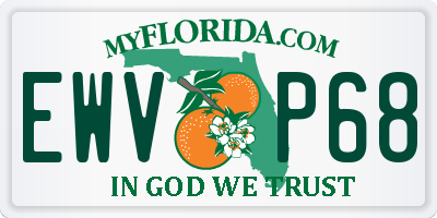 FL license plate EWVP68