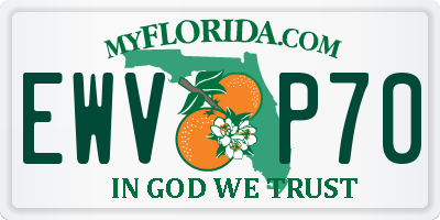 FL license plate EWVP70