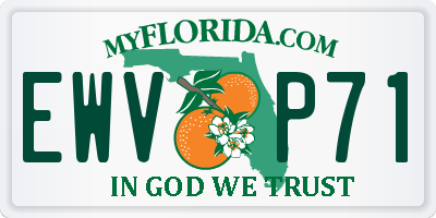 FL license plate EWVP71