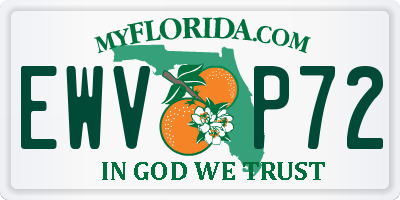 FL license plate EWVP72
