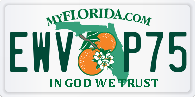 FL license plate EWVP75