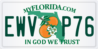 FL license plate EWVP76