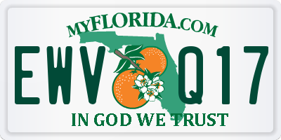 FL license plate EWVQ17
