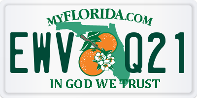 FL license plate EWVQ21