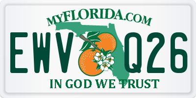 FL license plate EWVQ26