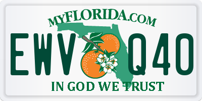 FL license plate EWVQ40