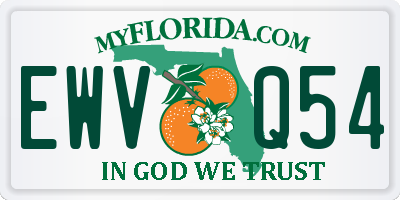 FL license plate EWVQ54