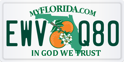 FL license plate EWVQ80