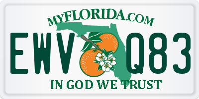 FL license plate EWVQ83