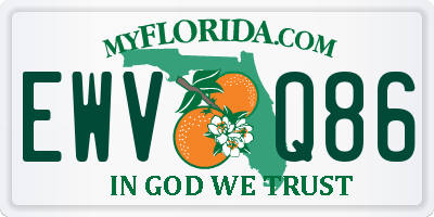 FL license plate EWVQ86
