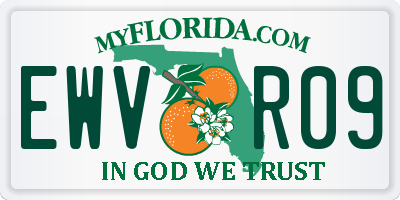 FL license plate EWVR09