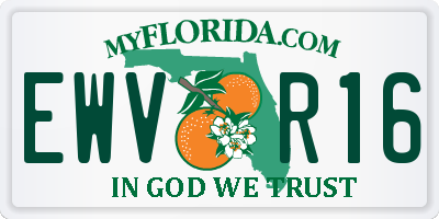 FL license plate EWVR16