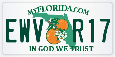 FL license plate EWVR17