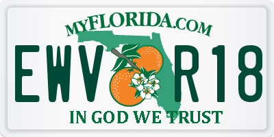 FL license plate EWVR18