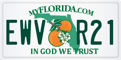 FL license plate EWVR21