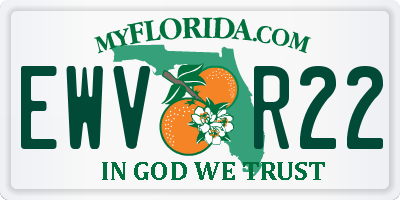 FL license plate EWVR22