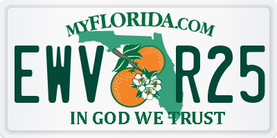 FL license plate EWVR25