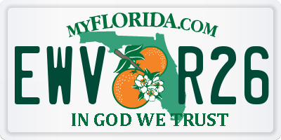 FL license plate EWVR26