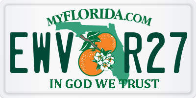 FL license plate EWVR27