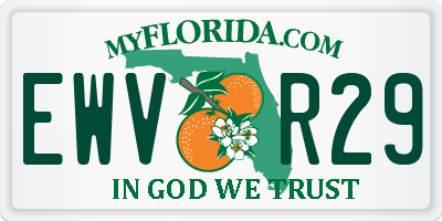 FL license plate EWVR29
