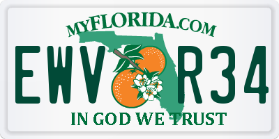 FL license plate EWVR34
