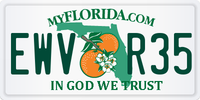 FL license plate EWVR35
