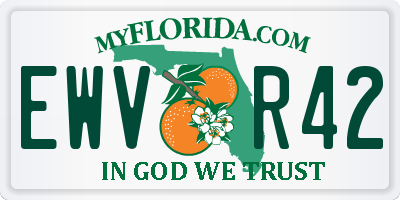 FL license plate EWVR42
