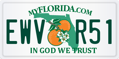 FL license plate EWVR51