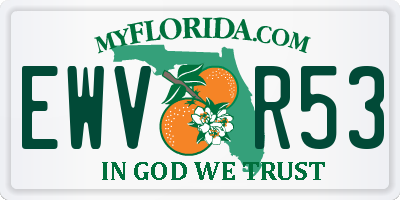 FL license plate EWVR53