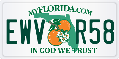 FL license plate EWVR58