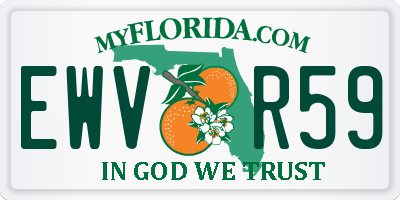 FL license plate EWVR59