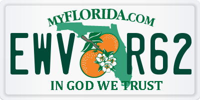 FL license plate EWVR62