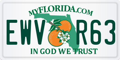 FL license plate EWVR63