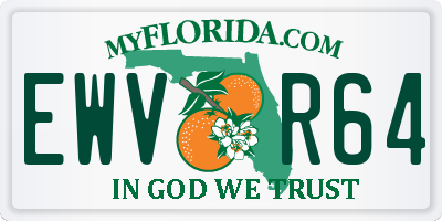 FL license plate EWVR64