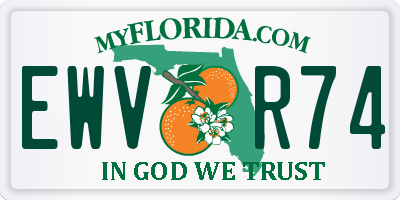 FL license plate EWVR74