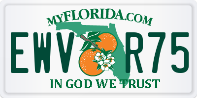 FL license plate EWVR75