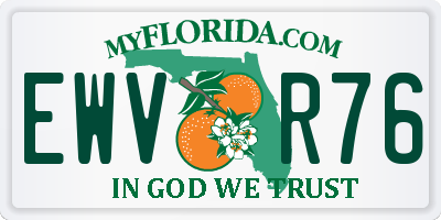 FL license plate EWVR76