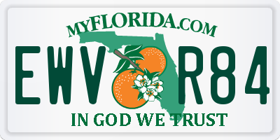 FL license plate EWVR84
