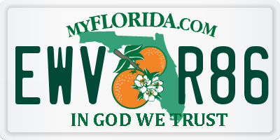 FL license plate EWVR86