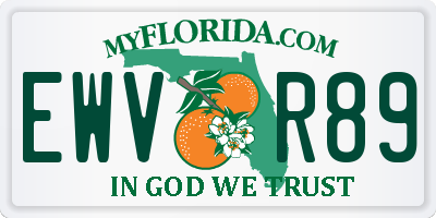 FL license plate EWVR89