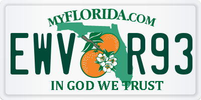 FL license plate EWVR93
