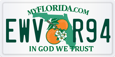 FL license plate EWVR94
