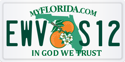 FL license plate EWVS12