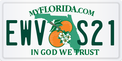 FL license plate EWVS21