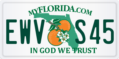 FL license plate EWVS45