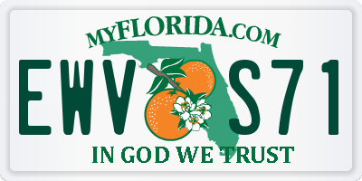 FL license plate EWVS71