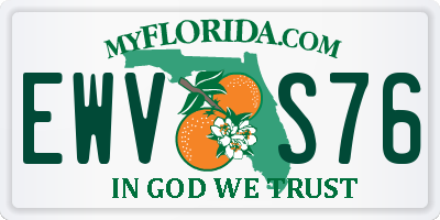 FL license plate EWVS76