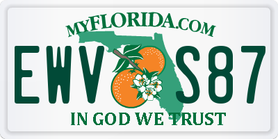 FL license plate EWVS87